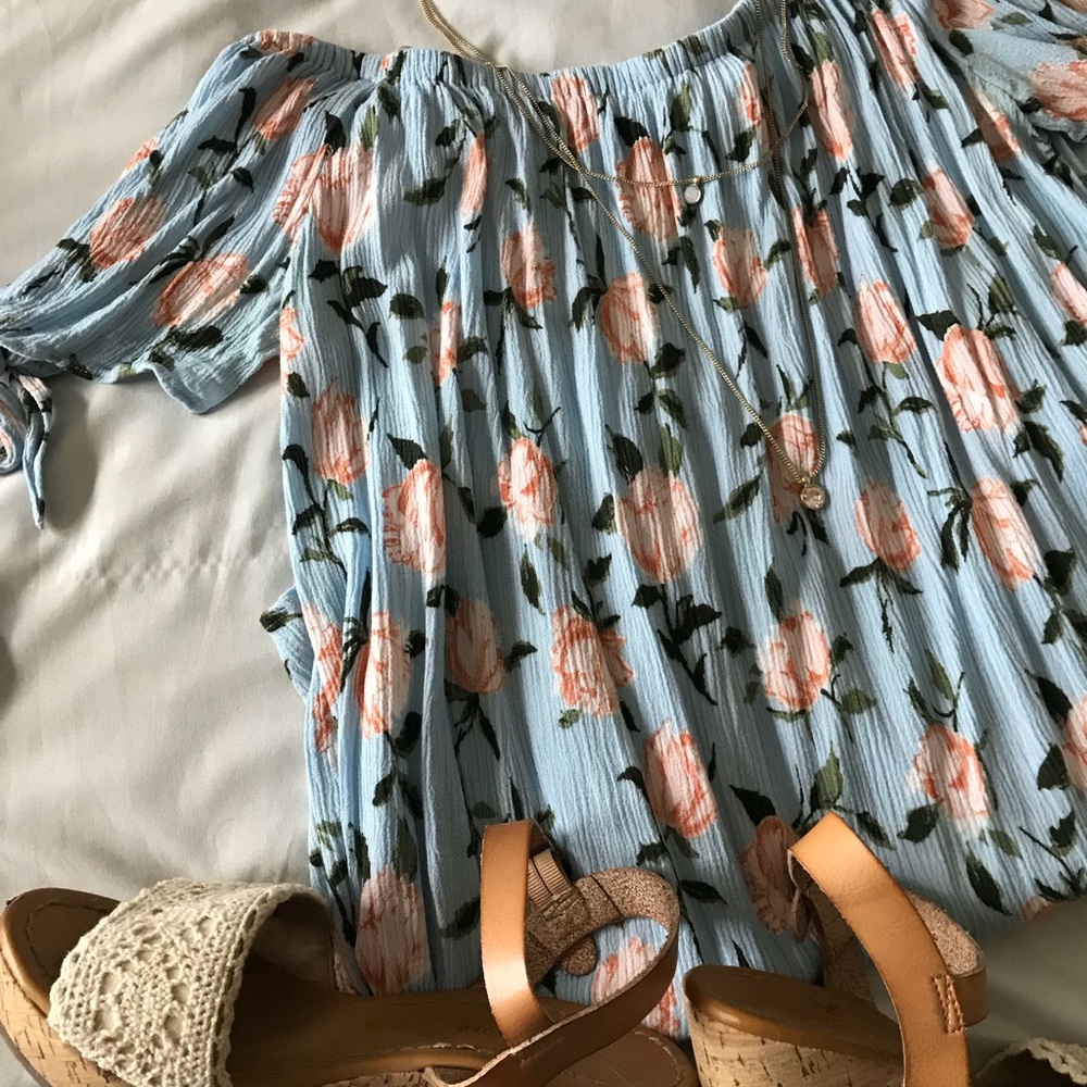 Floral  off the shoulder dress